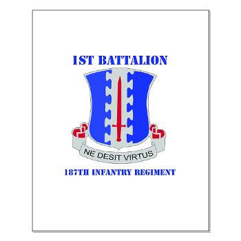 1B187IR - M01 - 02 - DUI - 1st Bn - 187th Infantry Regiment with Text Small Poster