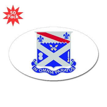 1B18IR - M01 - 01 - DUI - 1st Bn - 18th Infantry Regt - Sticker (Oval 50 pk)