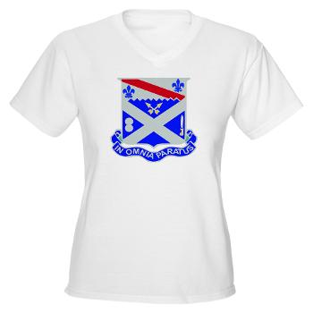 1B18IR - A01 - 04 - DUI - 1st Bn - 18th Infantry Regt - Women's V-Neck T-Shirt