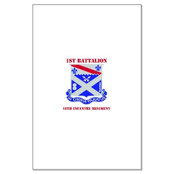 1B18IR - M01 - 02 - DUI - 1st Bn - 18th Infantry Regt with Text - Large Poster - Click Image to Close