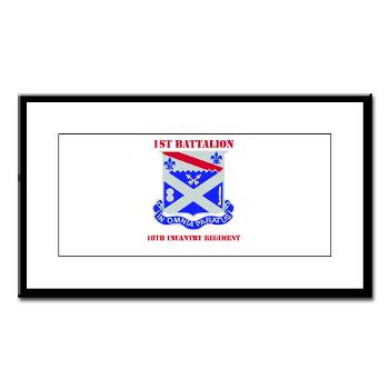 1B18IR - M01 - 02 - DUI - 1st Bn - 18th Infantry Regt with Text - Small Framed Print - Click Image to Close