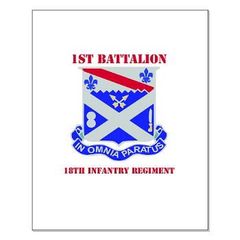 1B18IR - M01 - 02 - DUI - 1st Bn - 18th Infantry Regt with Text - Small Poster