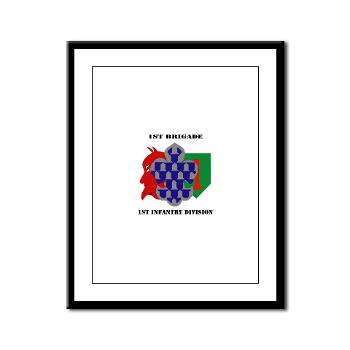 1B1ID - M01 - 02 - 1st Brigade, 1st Infantry Division with Text - Framed Panel Print