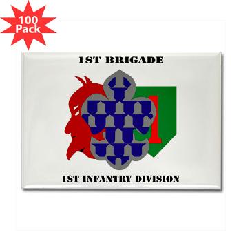 1B1ID - M01 - 01 - 1st Brigade, 1st Infantry Division with Text - Rectangle Magnet (100 pack)