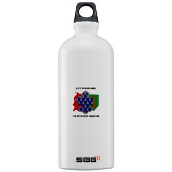 1B1ID - M01 - 03 - 1st Brigade, 1st Infantry Division with Text - Sigg Water Bottle 1.0L