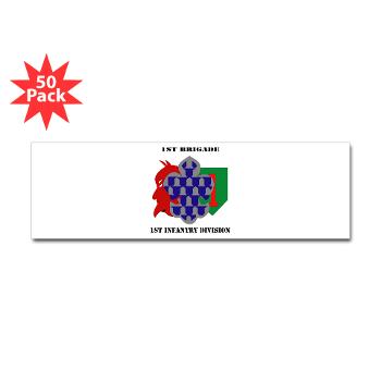 1B1ID - M01 - 01 - 1st Brigade, 1st Infantry Division with Text - Sticker (Bumper 50 pk)