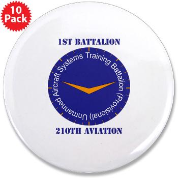1B210A - M01 - 01 - SSI - 1st Battalion, 210th Aviation with Text - 3.5" Button (10 pack)