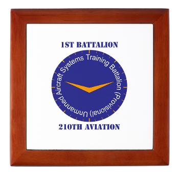 1B210A - M01 - 03 - SSI - 1st Battalion, 210th Aviation with Text - Keepsake Box