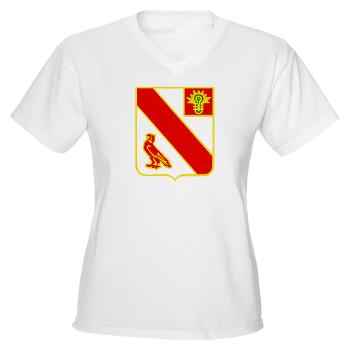 1B21FAR - A01 - 04 - DUI - 1st Bn - 21st Field Artillery Regiment Women's V-Neck T-Shirt