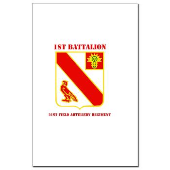 1B21FAR - M01 - 02 - DUI - 1st Bn - 21st Field Artillery Regiment with Text Mini Poster Print