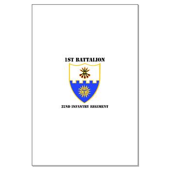 1B22IR - M01 - 02 - DUI - 1st Bn - 22nd Infantry Regt with Text - Large Poster