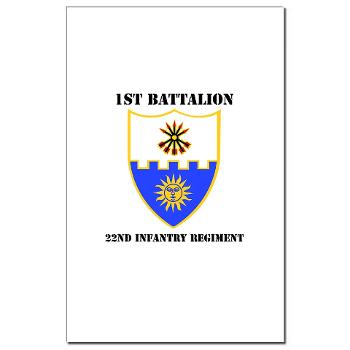 1B22IR - M01 - 02 - DUI - 1st Bn - 22nd Infantry Regt with Text - Mini Poster Print