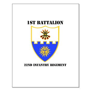 1B22IR - M01 - 02 - DUI - 1st Bn - 22nd Infantry Regt with Text - Small Poster