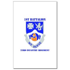 1B23IR - M01 - 02 - DUI - 1st Bn - 23rd Infantry Regt with Text Mini Poster Print