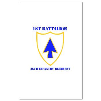 1B26IR - M01 - 02 - DUI - 1st Bn - 26th Infantry Regt with Text - Mini Poster Print