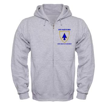 1B26IR - A01 - 03 - DUI - 1st Bn - 26th Infantry Regt with Text - Zip Hoodie - Click Image to Close