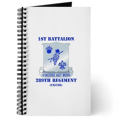 1B289R - M01 - 02 - DUI - 1st Battalion - 289th Regiment (CS/CSS) with Text Journal