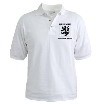1B28IR - A01 - 04 - DUI - 1st Bn - 28th Infantry Regiment with Text Golf Shirt - Click Image to Close