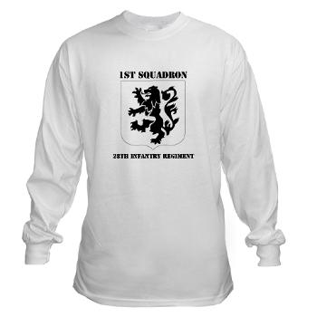 1B28IR - A01 - 03 - DUI - 1st Bn - 28th Infantry Regiment with Text Long Sleeve T-Shirt