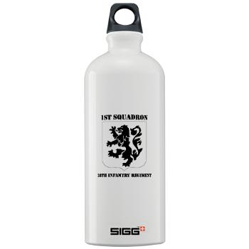 1B28IR - M01 - 03 - DUI - 1st Bn - 28th Infantry Regiment with Text Sigg Water Bottle 1.0L