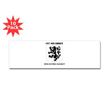 1B28IR - M01 - 01 - DUI - 1st Bn - 28th Infantry Regiment with Text Sticker (Bumper 10 pk) - Click Image to Close