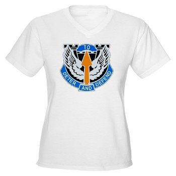 1B291AR - A01 - 04 - DUI - 1st Battalion - 291st Aviation Regiment Women's V-Neck T-Shirt