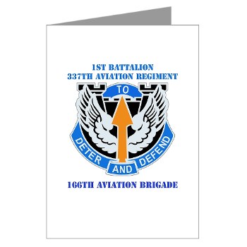 1B291AR - M01 - 02 - DUI - 1st Battalion - 291st Aviation Regiment with Text Greeting Cards (Pk of 10)