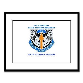 1B291AR - M01 - 02 - DUI - 1st Battalion - 291st Aviation Regiment with Text Large Framed Print - Click Image to Close