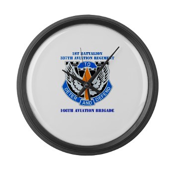 1B291AR - M01 - 03 - DUI - 1st Battalion - 291st Aviation Regiment with Text Large Wall Clock - Click Image to Close