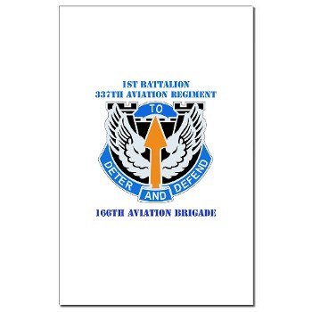1B291AR - M01 - 02 - DUI - 1st Battalion - 291st Aviation Regiment with Text Mini Poster Print