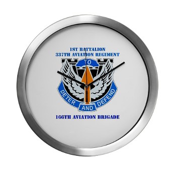 1B291AR - M01 - 03 - DUI - 1st Battalion - 291st Aviation Regiment with Text Modern Wall Clock - Click Image to Close