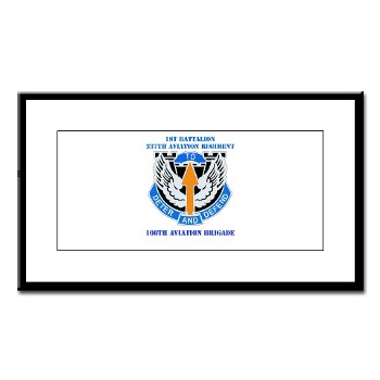 1B291AR - M01 - 02 - DUI - 1st Battalion - 291st Aviation Regiment with Text Small Framed Print - Click Image to Close