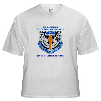 1B291AR - A01 - 04 - DUI - 1st Battalion - 291st Aviation Regiment with Text White T-Shirt