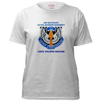 1B291AR - A01 - 04 - DUI - 1st Battalion - 291st Aviation Regiment with Text Women's T-Shirt