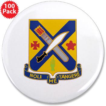 1B2I - M01 - 01 - DUI - 1st Battalion, 2nd Infantry - 3.5" Button (100 pack)