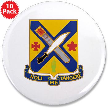 1B2I - M01 - 01 - DUI - 1st Battalion, 2nd Infantry - 3.5" Button (10 pack)