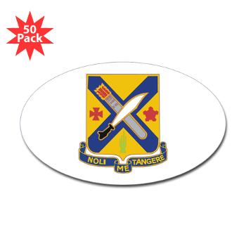 1B2I - M01 - 01 - DUI - 1st Battalion, 2nd Infantry - Sticker (Oval 50 pk)