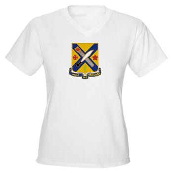 1B2I - A01 - 04 - DUI - 1st Battalion, 2nd Infantry - Women's V-Neck T-Shirt