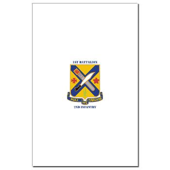 1B2I - M01 - 02 - DUI - 1st Battalion, 2nd Infantry with Text - Mini Poster Print