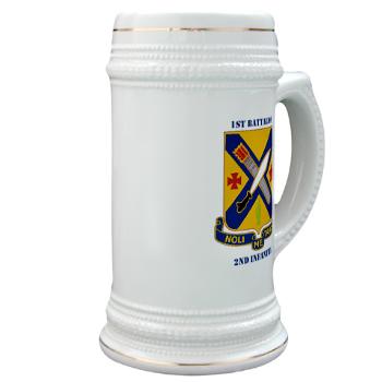 1B2I - M01 - 03 - DUI - 1st Battalion, 2nd Infantry with Text - Stein
