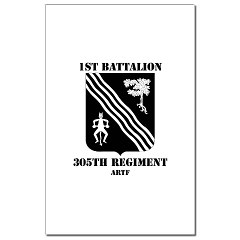 1B305FAR - M01 - 02 - 1st Battalion, 305th Field Artillery Regiment with Text - Mini Poster Print