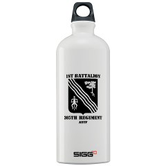 1B305FAR - M01 - 03 - 1st Battalion, 305th Field Artillery Regiment with Text - Sigg Water Bottle 1.0L