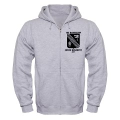 1B305FAR - A01 - 03 - 1st Battalion, 305th Field Artillery Regiment with Text - Zip Hoodie - Click Image to Close