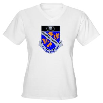 1B307R - A01 - 04 - DUI - 1st Battalion 307th Regiment - Women's V-Neck T-Shirt - Click Image to Close