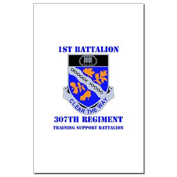 1B307R - M01 - 02 - DUI - 1st Battalion 307th Regiment with text - Mini Poster Print