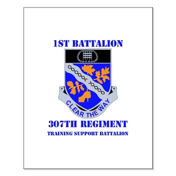 1B307R - M01 - 02 - DUI - 1st Battalion 307th Regiment with text - Small Poster
