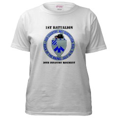 1B30IR - A01 - 04 - DUI - 1st Bn - 30th Infantry Regiment with Text Women's T-Shirt