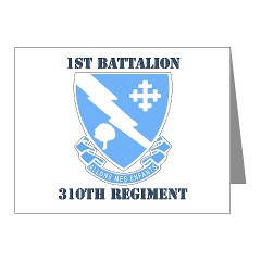 1B310R - M01 - 02 - DUI - 1st Bn - 310th Regt with Text Note Cards (Pk of 20) - Click Image to Close