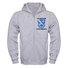 1B310R - A01 - 03 - DUI - 1st Bn - 310th Regt with Text Zip Hoodie - Click Image to Close