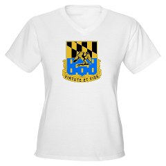 1B313R - A01 - 04 - DUI - 1st Bn - 313th Regt Women's V-Neck T-Shirt